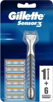 Gillette Sensor3 Maszynka do Golenia Dla Mężczyzn + 6 Ostrzy