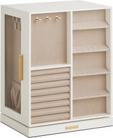 SONGMICS Szkatułka na biżuterię obracana o 360