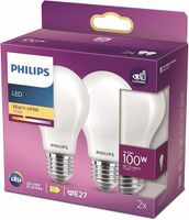 Philips LED Żarówka E27 10,5W/100W A60, 2700 K, ciepłe białe światło, bez możliwości przyciemniania