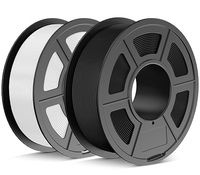 JAYO Matowy filament PLA 1,75 mm, do drukarki 3D, 1,1 kg, filament Neatly Wound, dokładność pomiaru +/- 0,03 mm, szpula 1,1 kg, 2 szt., mata PLA 2,2 kg, łącznie czarny + biały