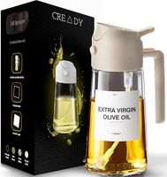 Dozownik Oleju Spray 2 w 1 CREADY Czarny Spray Oleju Kuchennego 470ml