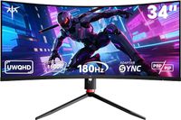 KTC Ultrawide Curved Monitor 34 cali, UWQHD (3440 x 1440) 180Hz monitor gamingowy