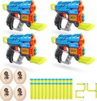 X-Shot 4874-2022 Attack Foam Blaster (4 małe jajka, 24 rzutki), Dino Extinct 4-pak