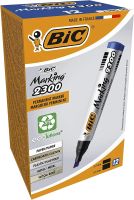 Marker BIC Marking 2300 ECOlutions ścięta końcówka – niebieski, opakowanie 12 szt.