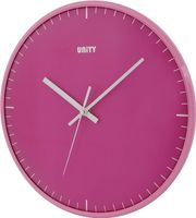 Unity Zegar ścienny, soczewka Galaxy Domed, różowy, cichy zamiatanie, 30 cm