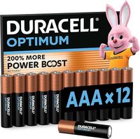 DURACELL Baterie alkaliczne Optimum AAA 1,5 V, 12 szt.