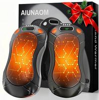 Ładowany Elektryczny Ogrzewacz Rąk - 2 Pack szt. z 3 Stopniami Grzania (45°C/50°C/55°C) & Szybkim Nagrzewaniem, 5000mAh, Kompaktowy i Przenośny z Magnesem, na Zewnątrz i do Pracy