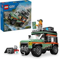 LEGO City Górska Ciężarówka Terenowa 4x4, Konstrukcyjna Zabawka dla Dziecka do Zbudowania, Terenówka, Minifigurka i Akcesoria, Kreatywny Prezent dla 6-latka, dla Chłopca i Dziewczynki, 60447