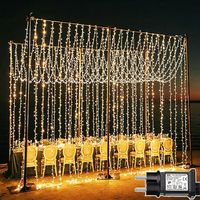 Joycome Kurtyna świetlna, 6 m x 3 m, 600 diod LED, 8 trybów świecenia