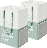 SONGMICS LCB209C12 Duży kosz na pranie, 90 l - 2 sztuki