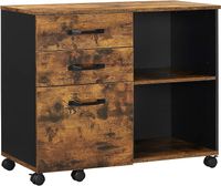 VASAGLE Szafka na dokumenty z 3 szufladami