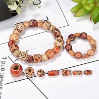 400 sztuk drewnianych koralików z nadrukiem, różne kształty