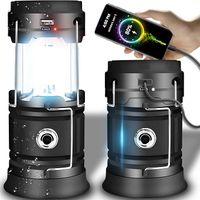 Retoo Przenośna latarnia kempingowa LED z akumulatorem i 2 trybami świecenia