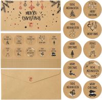 Samoprzylepne naklejki świąteczne na prezenty. 100szt