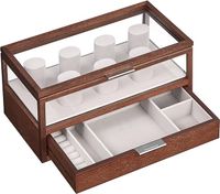 SONGMICS Pudełko na zegarek 2 poziomy