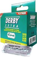 Derby żyletki z podwójnymi krawędziami srebrne 100 sztuk