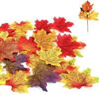 150 sztuk sztucznych jesiennych liści klonu, 8 cm