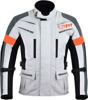 Jet Kurtka motocyklowa męska, tekstylna, wodoodporna CE pancerna, srebrna/szara rozmiar M