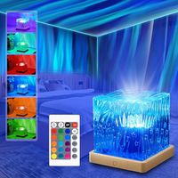 Projektor nieba z gwiazdami, lampa zorzy polarnej z 16 kolorami RGB