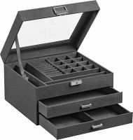 SONGMICS JBC158G01 szkatułka na biżuterię