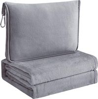 Miękki i ciepły koc/poduszka w kolorze szarym 127x152 cm 2w1