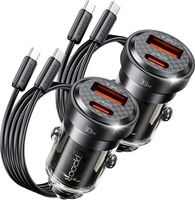 toocki 33W ładowarka samochodowa USB C, 2-Pak