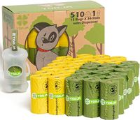 YORJA worki na odchody dla psów, biodegradowalne, szczelne, bardzo duże, grube i mocne, 510 sztuk, z dozownikiem worków