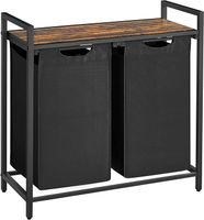 Podwójny kosz na pranie z tkaniny Oxford 2x46L