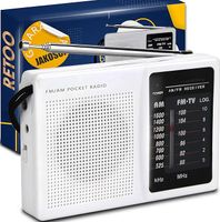 Kieszonkowe radio na baterie Retoo Radio FM/AM