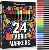 24 pisaków do tekstyliów, nadają się do prania w pralce