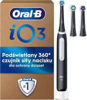 Szczoteczka elektryczna Oral-B iO 3 Black +  3 końcówki do szczoteczek elektrycznych