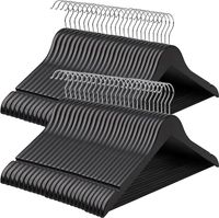 SONGMICS Wieszaki na ubrania z litego drewna, 50 sztuk