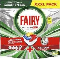 Fairy Platinum Plus Tabletki do Zmywarki All in One, 115 Sztuk