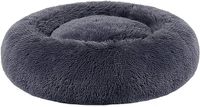 FEANDREA Łóżko dla psa, legowisko dla kota, miękki plusz, 50 cm, ciemnoszary PGW037G02