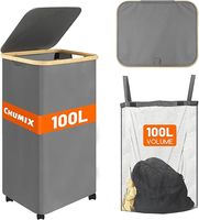 Pralka Z Pokrywą, 100-Litrowy Kosz Na Pranie Z KółKami