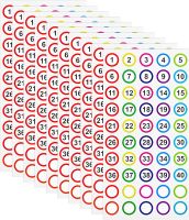 500 sztuk naklejek z numerami od 1 do 40