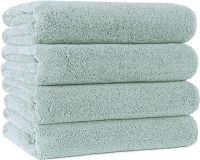 Ręcznik kąpielowy z mikrofibry 76 x 145 cm - 4 szt. Jasnozielone
