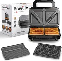 Opiekacz Breville VST098X 3w1 Trójkąty Gofry Panini 900W