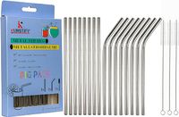 Zestaw 16 metalowych słomek KUNSTIFY
