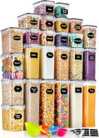 GoMaihe Zestaw pojemników do przechowywania żywności z pokrywkami 25 szt