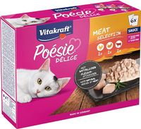 Vitakraft Poezja Karma dla Kota, Kurczak/Indyk/Wołowina, 510 g/6x85g