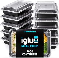 Zestaw 10 pojemników Meal Prep (1 komora, 828 ml, plastik bez BPA)