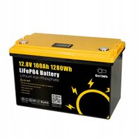 AKUMULATOR 12V 100AH LiFePO4 1280W Z BMS DO KAMPERA, ŁODZI, FOTOWOLTAIKI