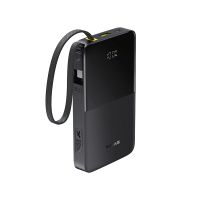 Powerbank Baseus Bipow 2 Pro 10000mAh 22.5W Cyfrowy wyświetlacz, Wbudowany kabel USB-C Czarny