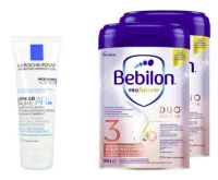 Zestaw 2x Bebilon Profutura Duo Biotik 3, mleko po 1. roku życia, 800 g + La Roche-Posay Lipikar Baume AP+M, balsam, 75 ml