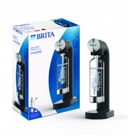 BRITA Czarny saturator do gazowania wody SodaONE z cylindrem CO2 i butelką
