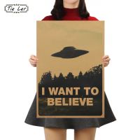 Klasyczny plakat filmowy "I want to believe" w stylu vintage 51,5x36cm