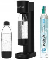 DAFI PushAir saturator z nabojem CO2 + 2 butelki do saturatora 0,7 l czarny