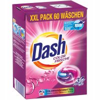 DASH Kapsułki do prania Color Detergent 3in1 - 60 kapsułek