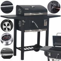 DUŻY GRILL OGRODOWY LANDGRAF + PÓŁKI + POPIELNIK